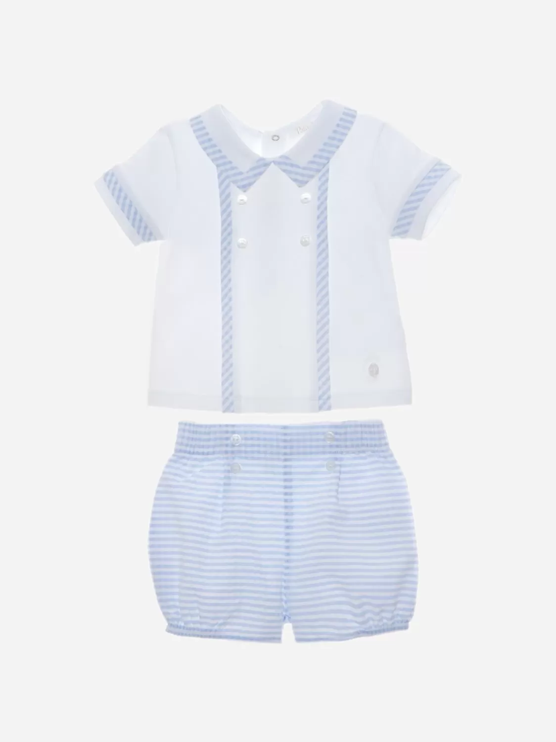 Baby Patachou Babyjongen Blauw Set Met Geruit Patroon