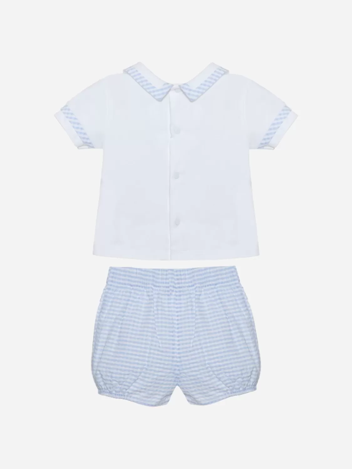 Baby Patachou Babyjongen Blauw Set Met Geruit Patroon