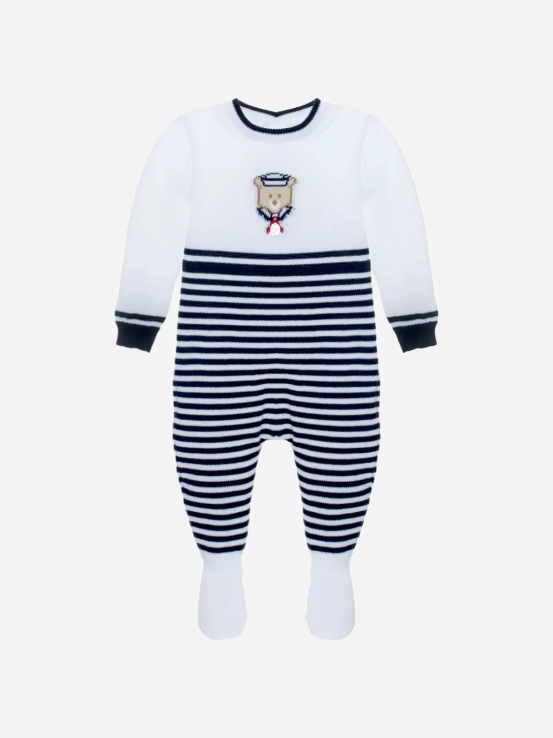 Baby Patachou Babykleding Met Witte En Marineblauwe Strepen