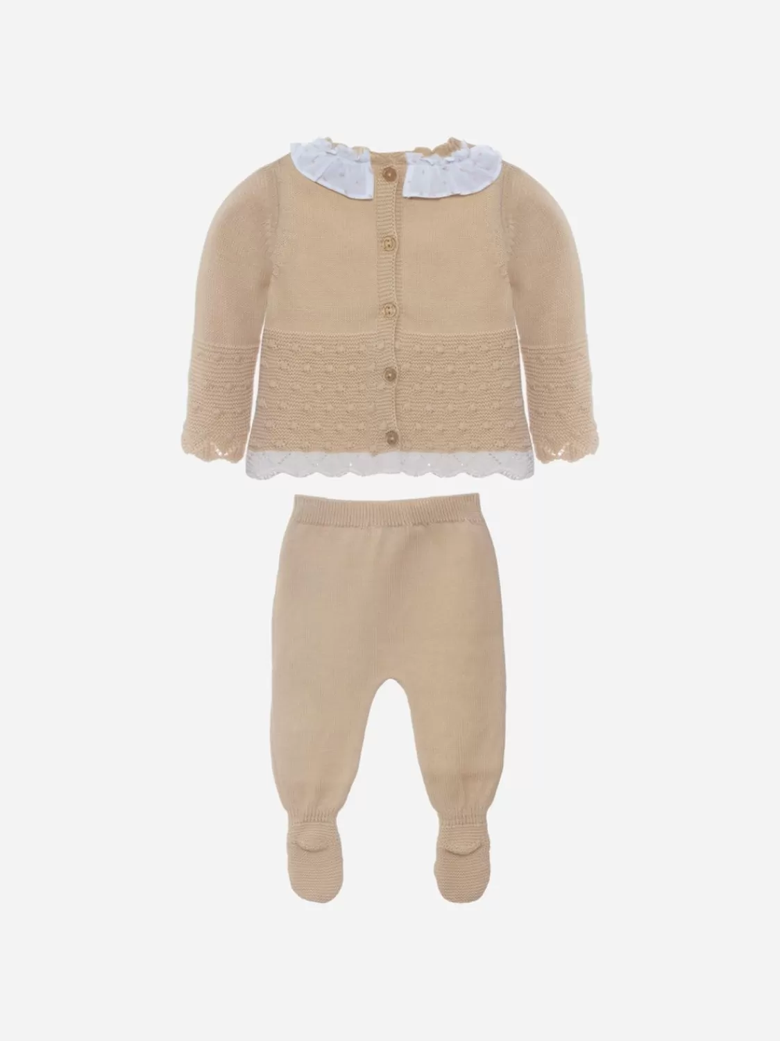 Baby Patachou Babymeisje Beige Gebreide Set
