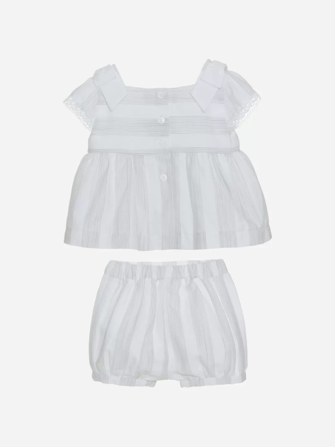 Baby Patachou Babymeisje Beige Gestreepte Set