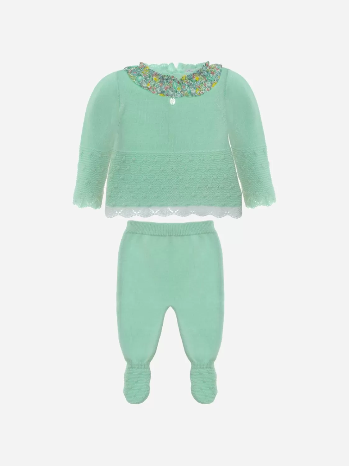 Baby Patachou Babymeisje Groen Water Gebreide Set