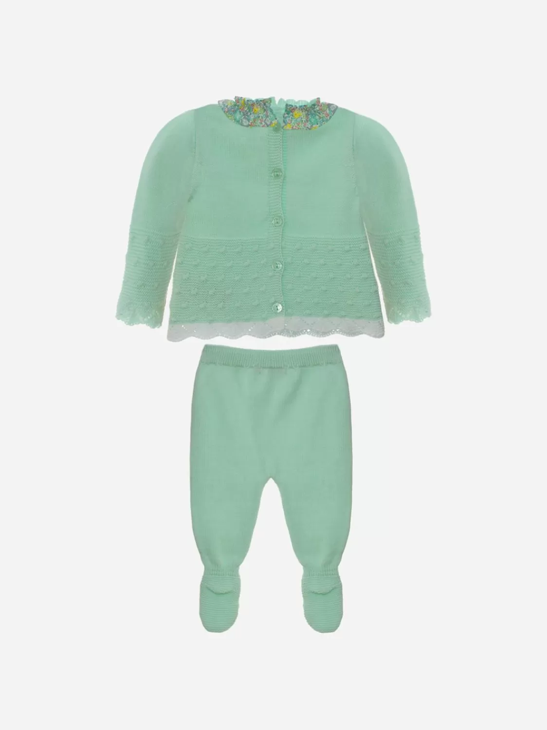 Baby Patachou Babymeisje Groen Water Gebreide Set