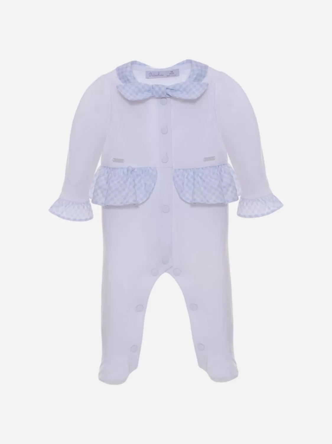 Baby Patachou Babymeisjesbabypakje Met Blauwe Geruite Details