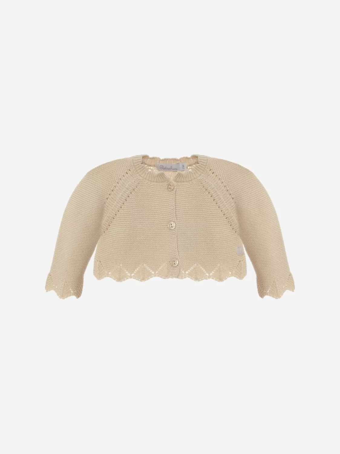 Baby Patachou Beige Gebreide Jas Voor Babymeisje