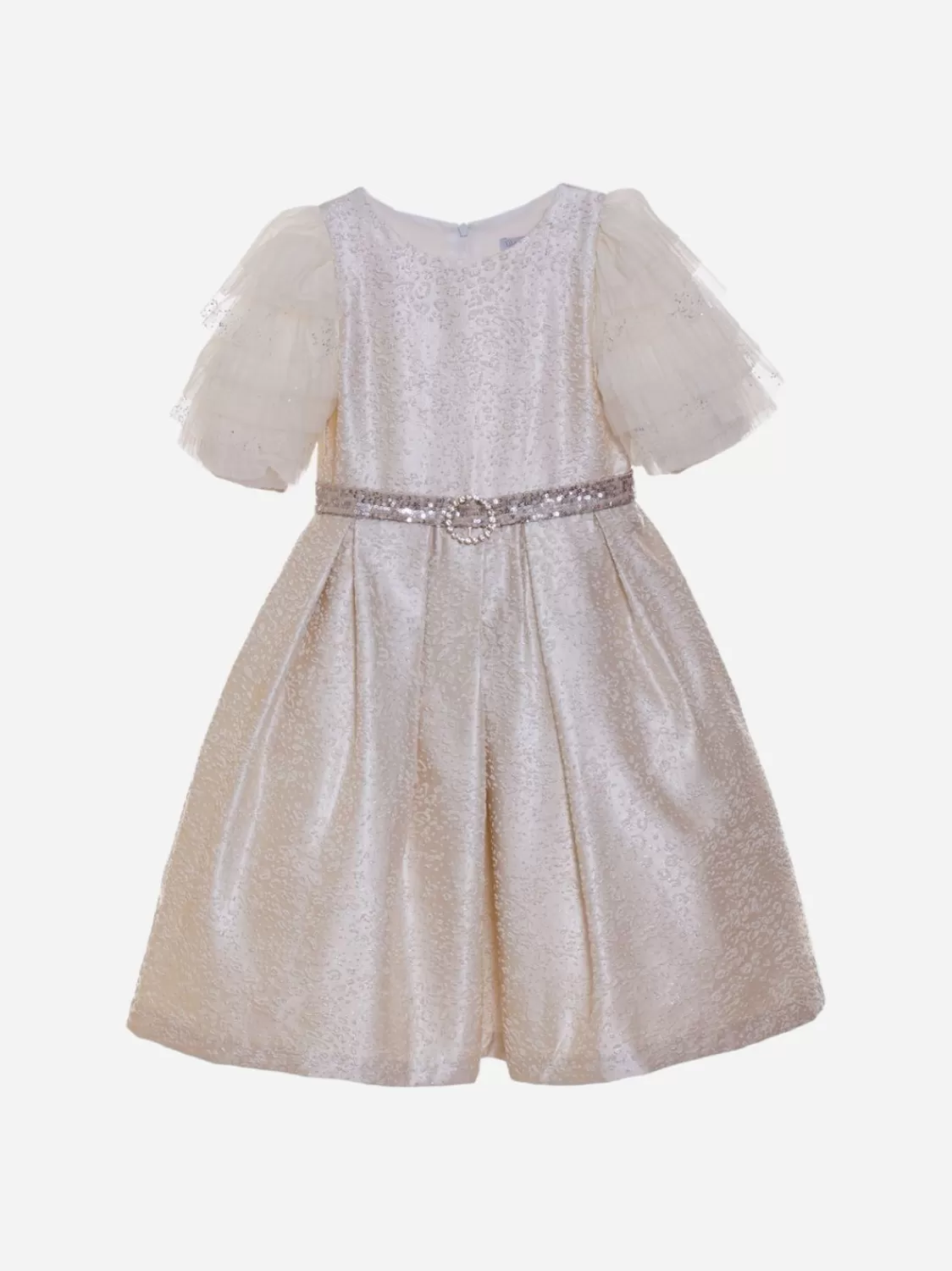 Meisje Patachou Beige Haute Couture-Jurk