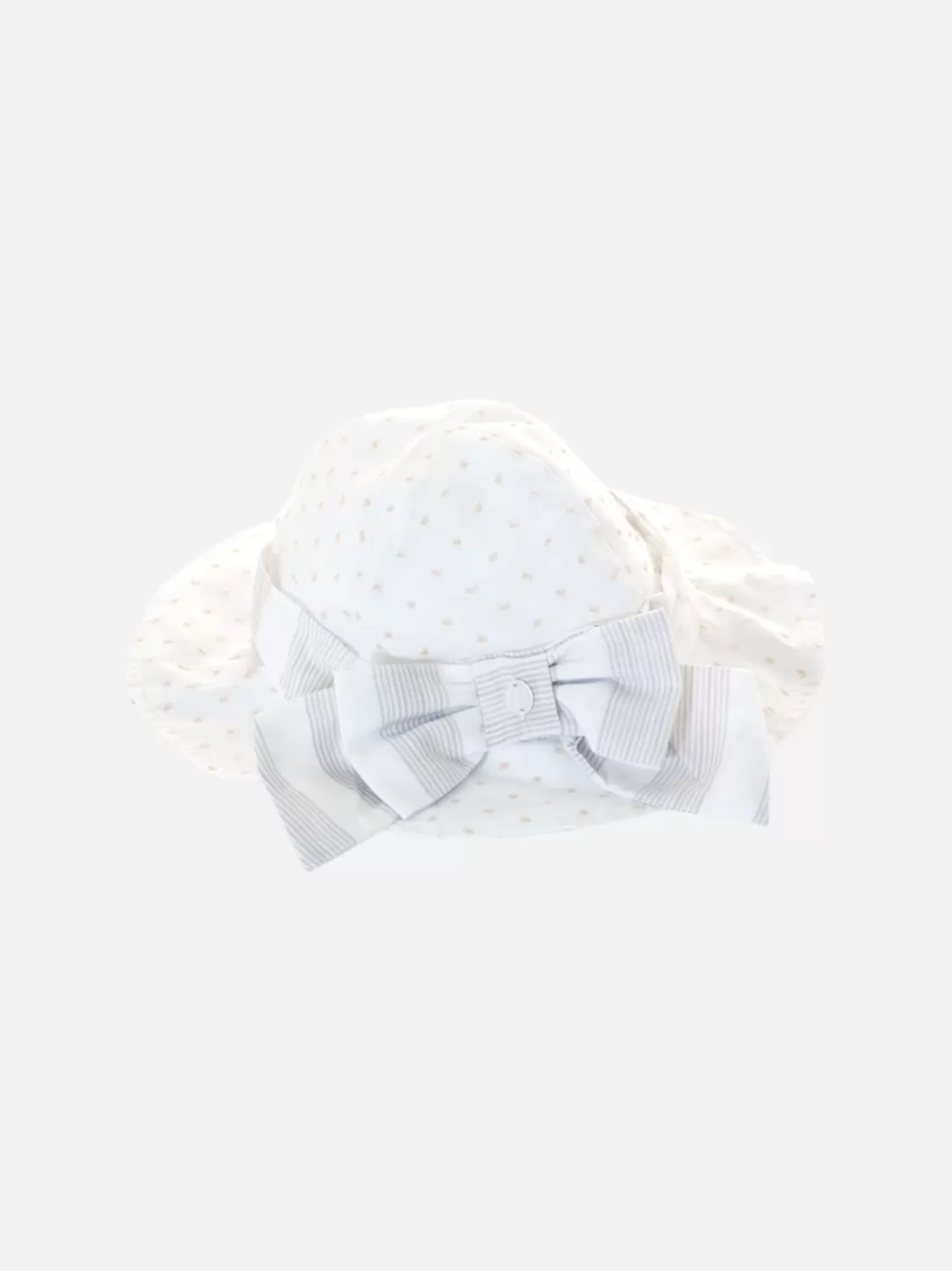 Baby Patachou Beige Katoenen Muts Met Strik