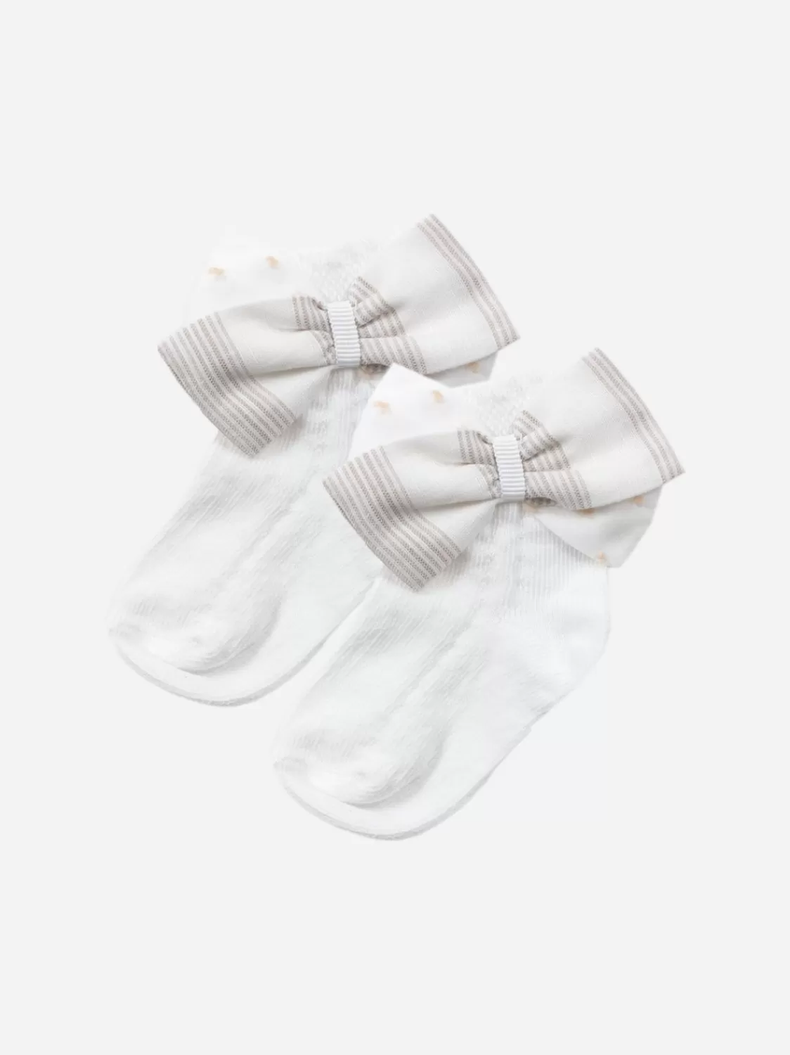 Baby Patachou Beige Strepen Strik Sokken