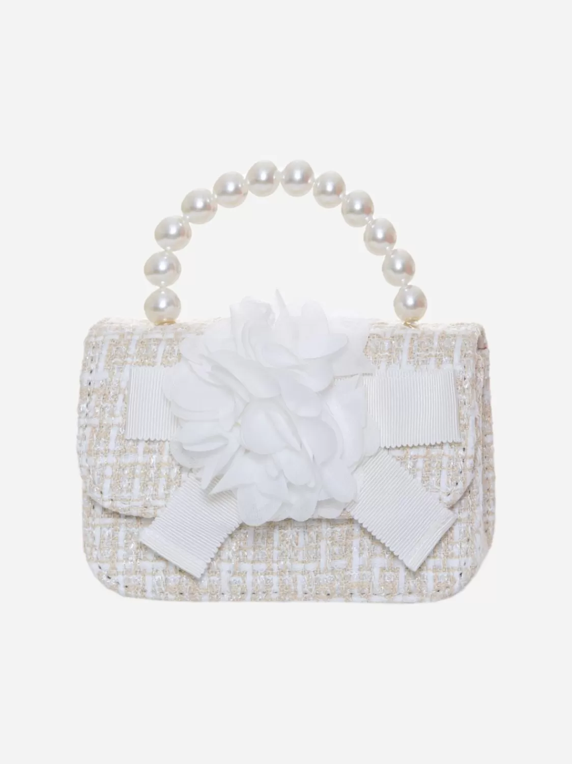 Meisje Patachou Beige Tweed-Handtas