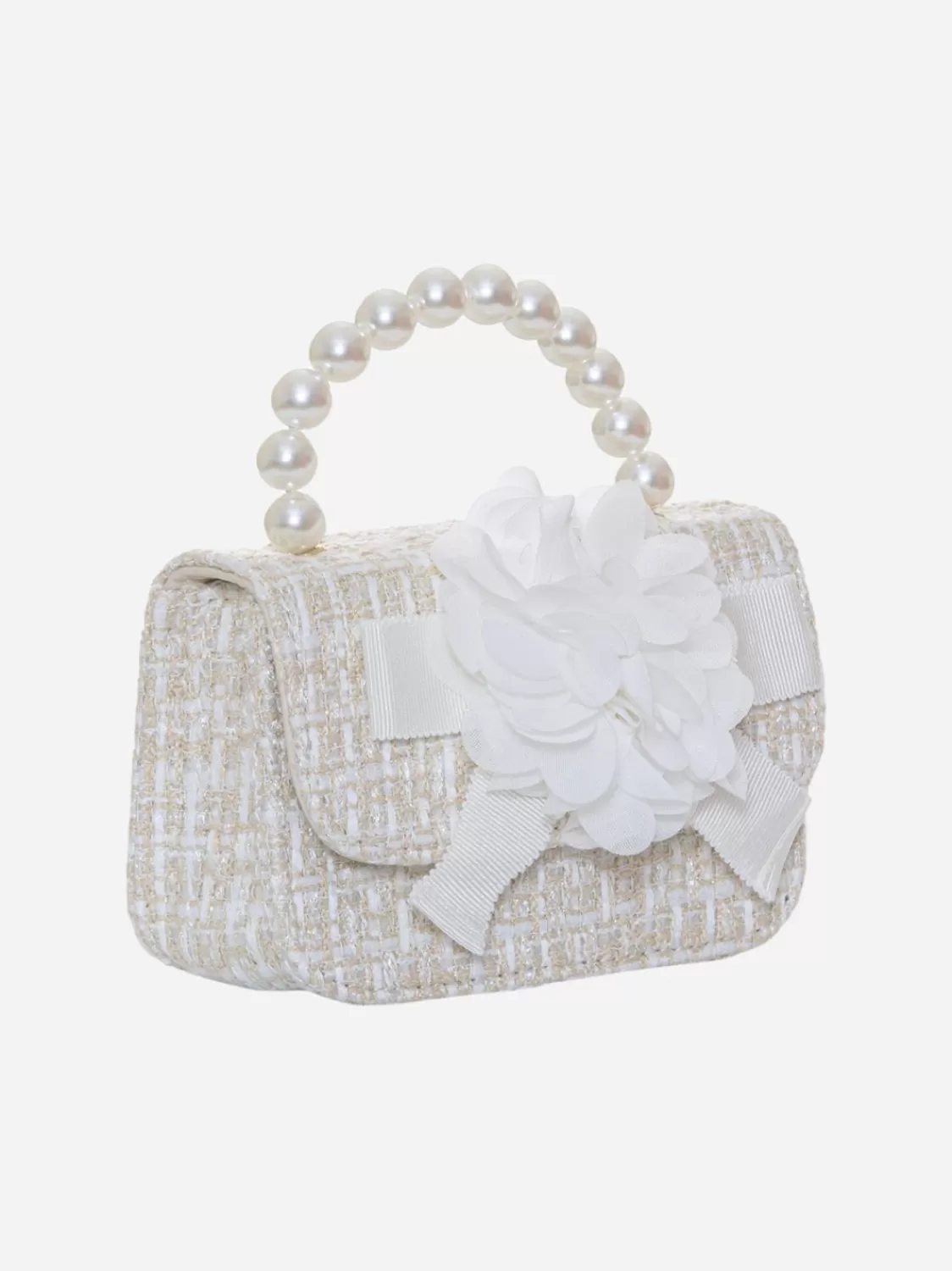 Meisje Patachou Beige Tweed-Handtas