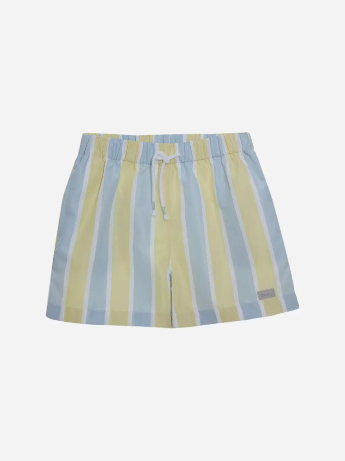 Jongen Patachou Blauw En Geel Gestreepte Zwemshort
