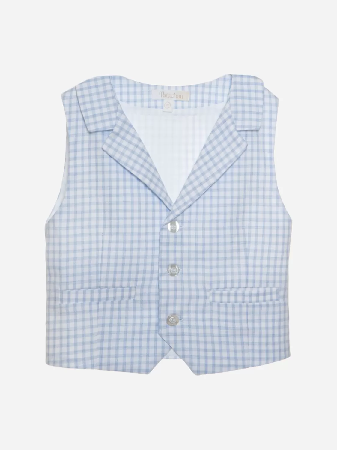 Baby Patachou Blauw Geruit Patroon Jongensvest
