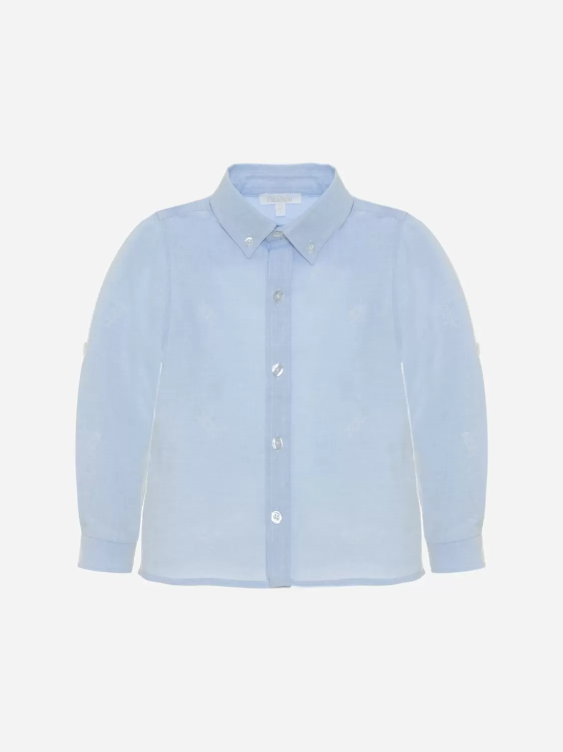 Baby Patachou Blauw Touw Geborduurd Shirt