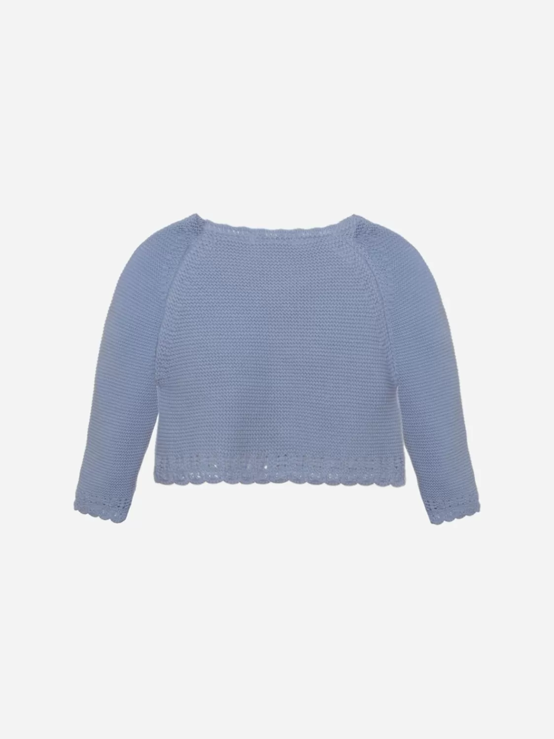 Baby Patachou Blauw Tricot Vest Met Lange Mouwen