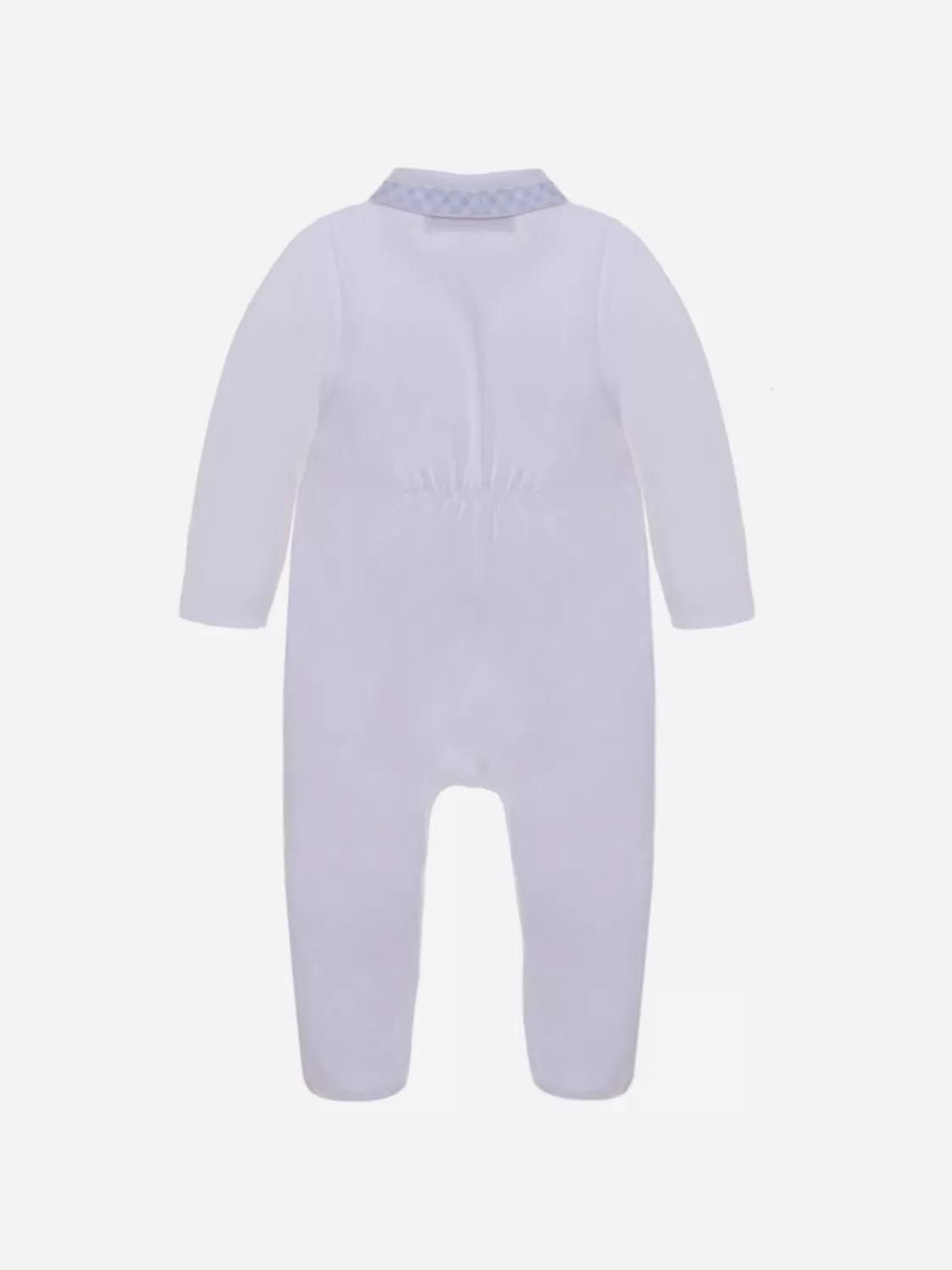 Baby Patachou Blauwe Babyjongensbabypakje Met Geruite Details