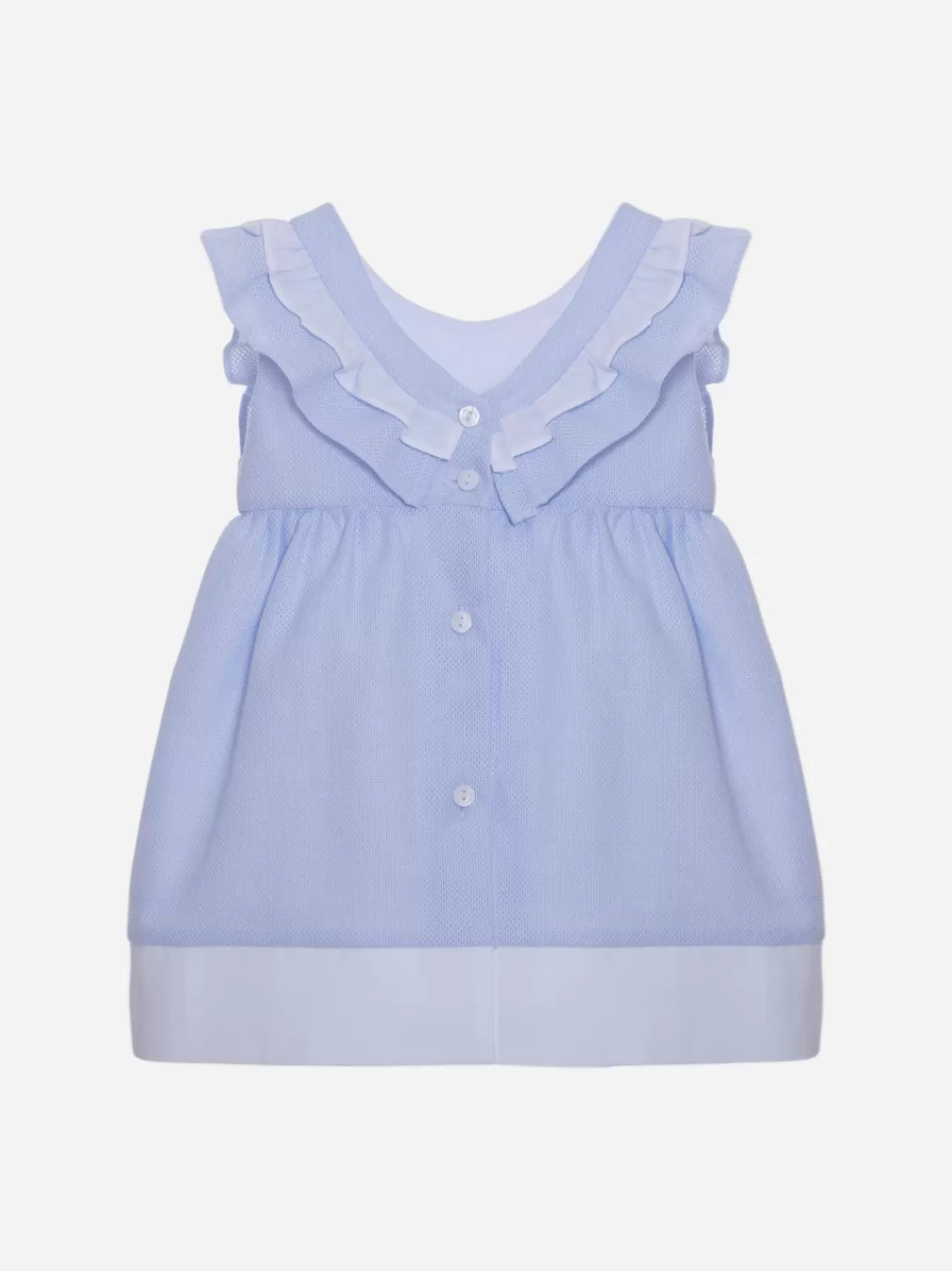 Baby Patachou Blauwe Babymeisjesjurk Met Kant