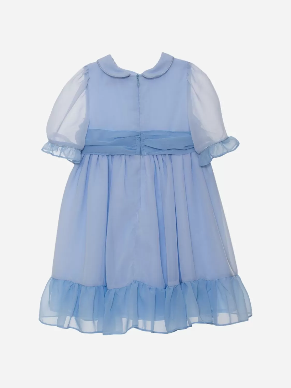 Baby Patachou Blauwe Chiffon Meisjesjurk