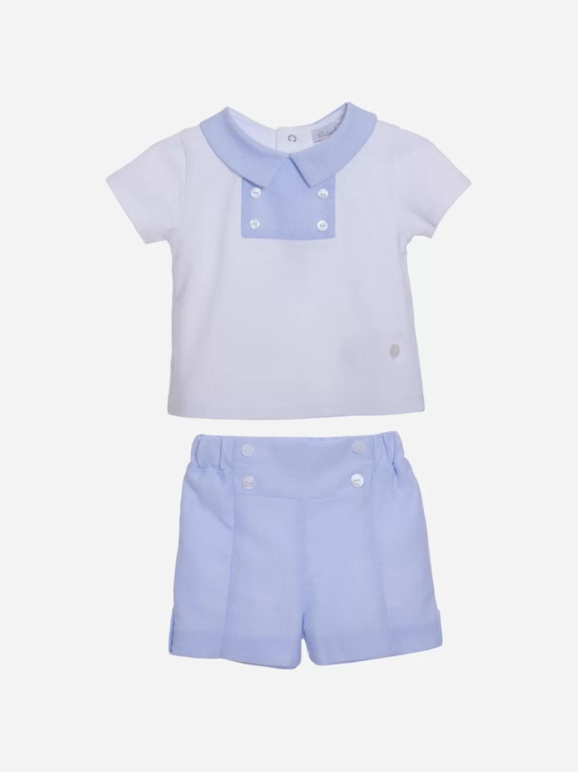 Baby Patachou Blauwe En Witte Babyjongenset