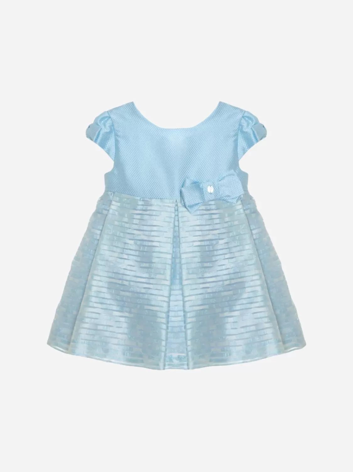 Baby Patachou Blauwe Jurk Gemaakt Van Organza
