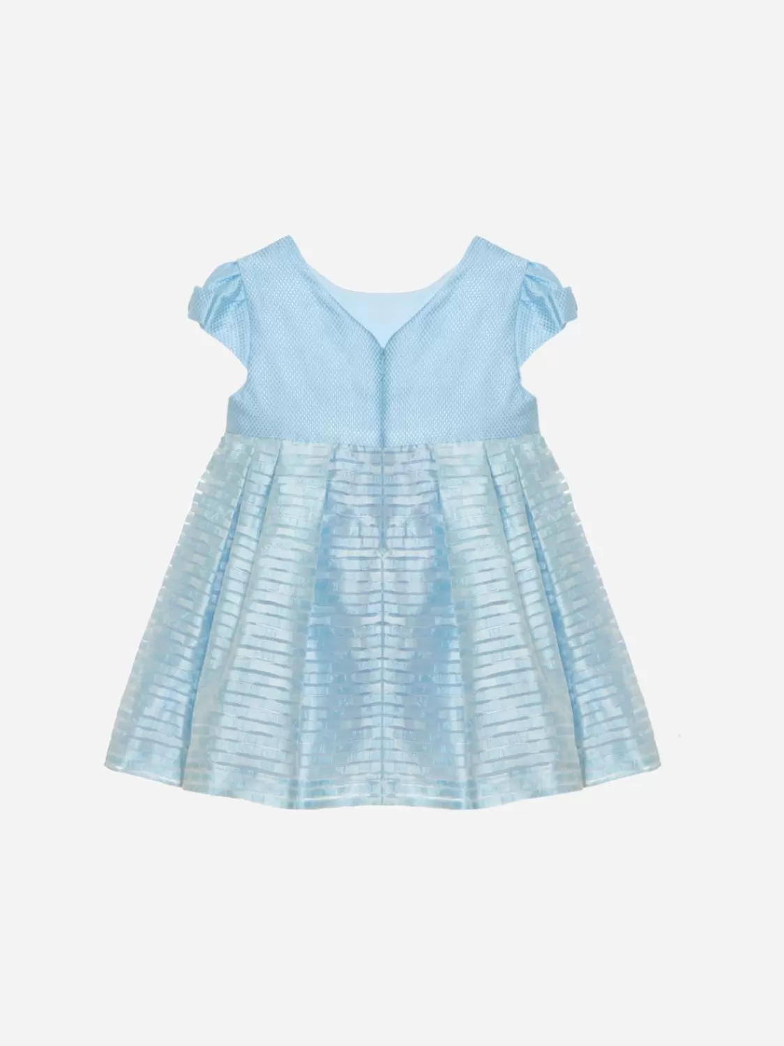 Baby Patachou Blauwe Jurk Gemaakt Van Organza