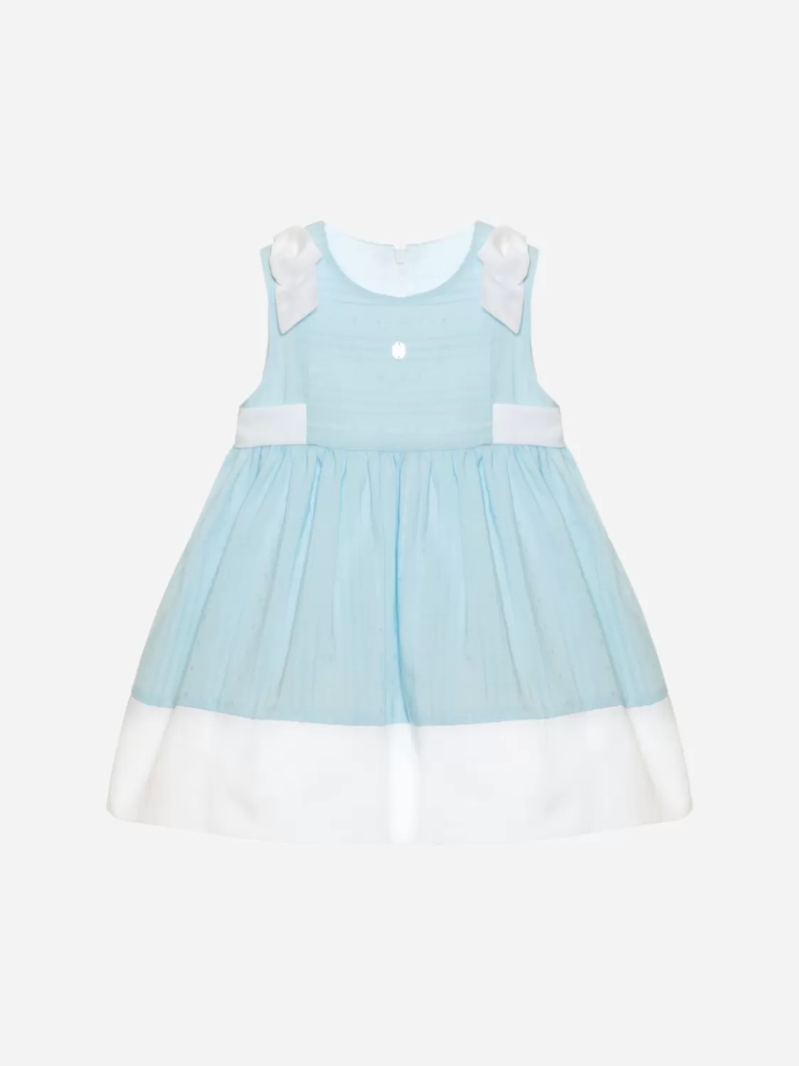 Baby Patachou Blauwe Jurk Gemaakt Van Voile