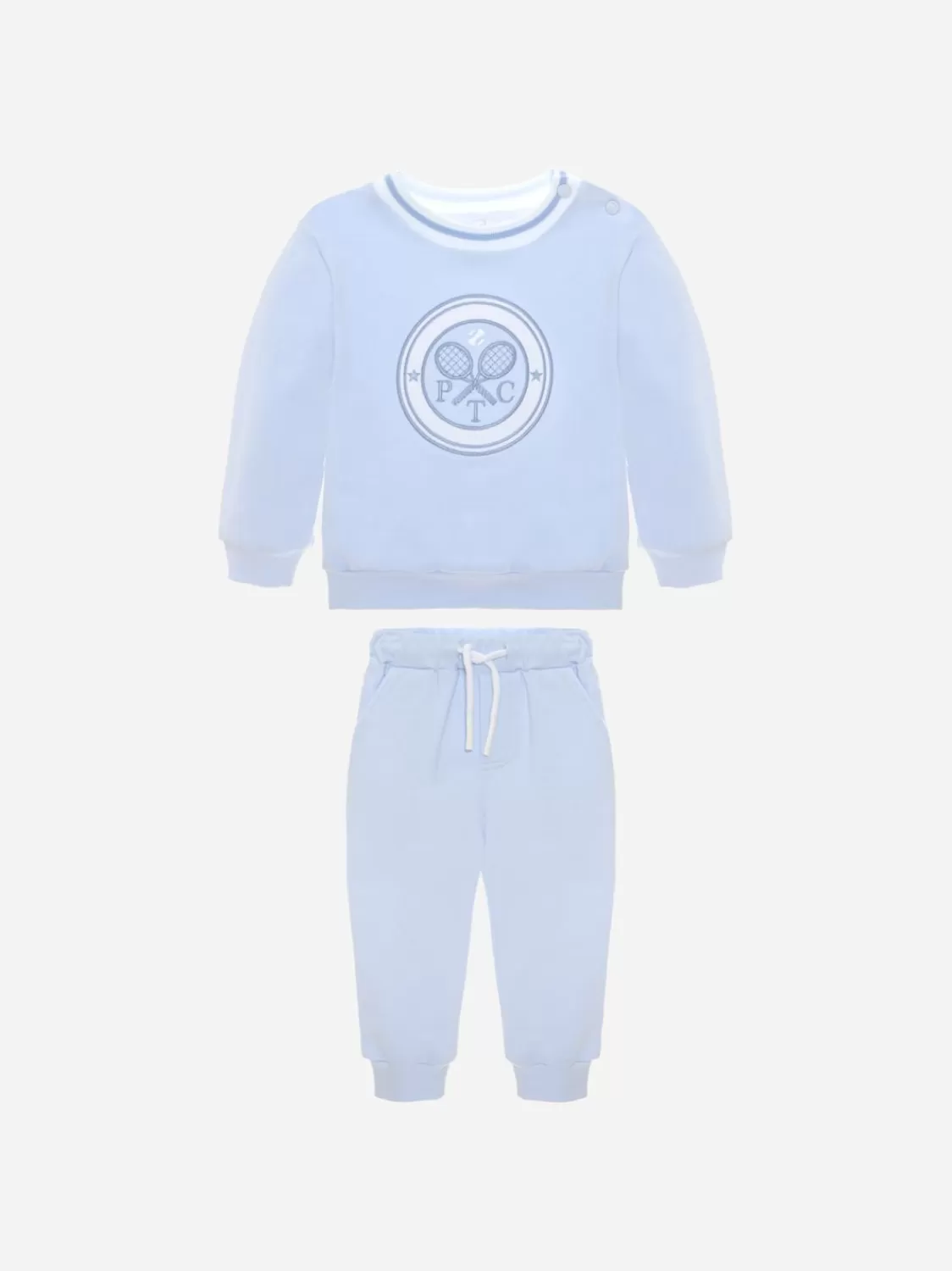 Baby Patachou Blauwe Katoenfleeceset