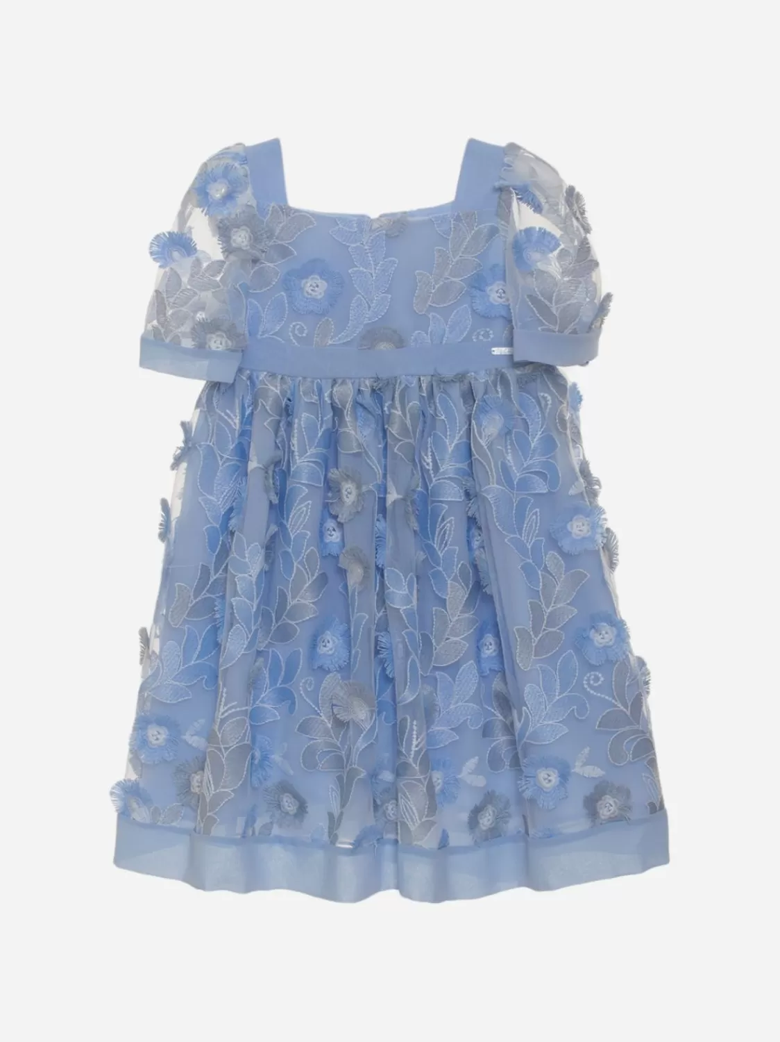Meisje Patachou Blauwe Meisjesjurk Met Bloementule