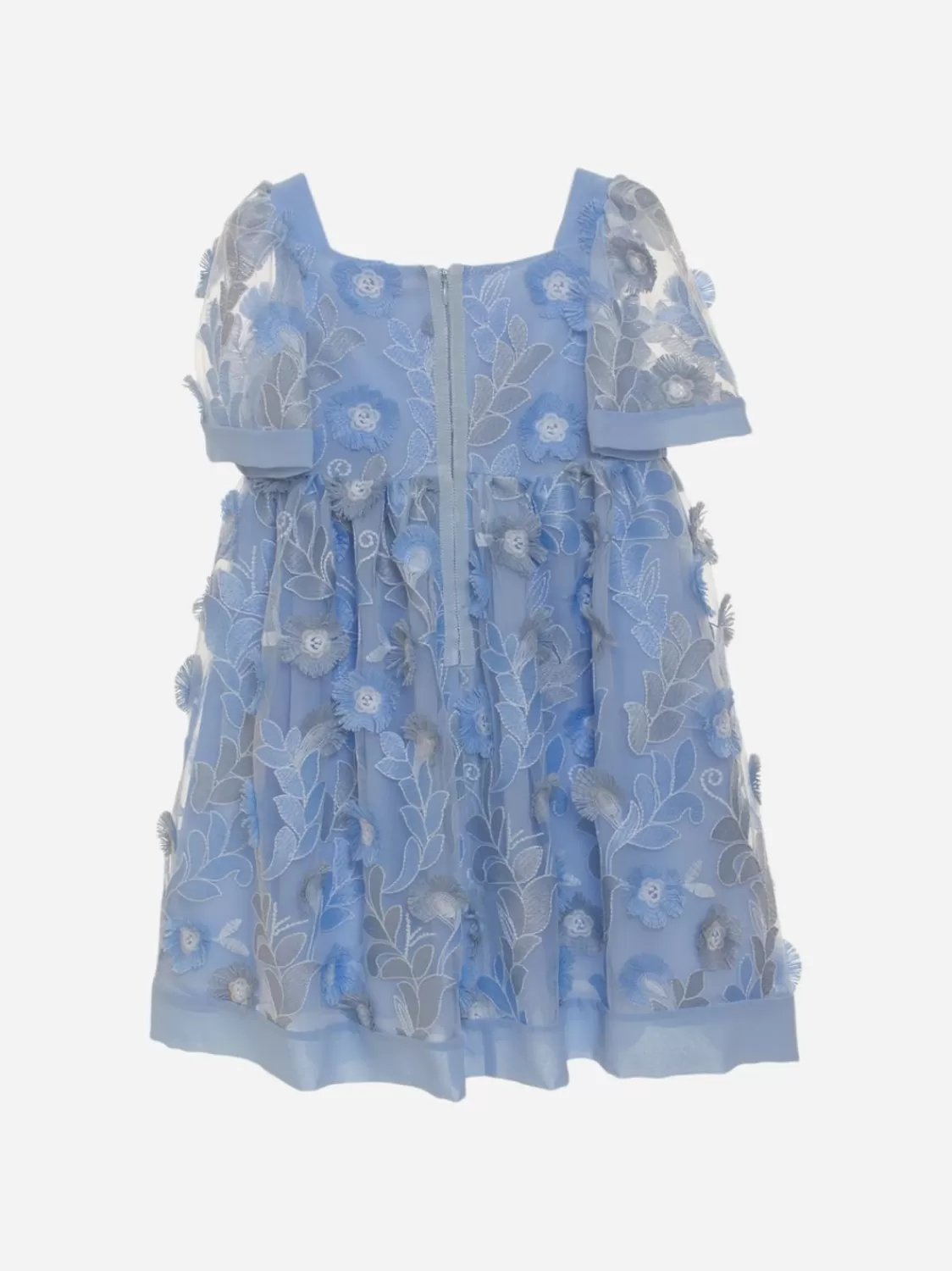 Meisje Patachou Blauwe Meisjesjurk Met Bloementule