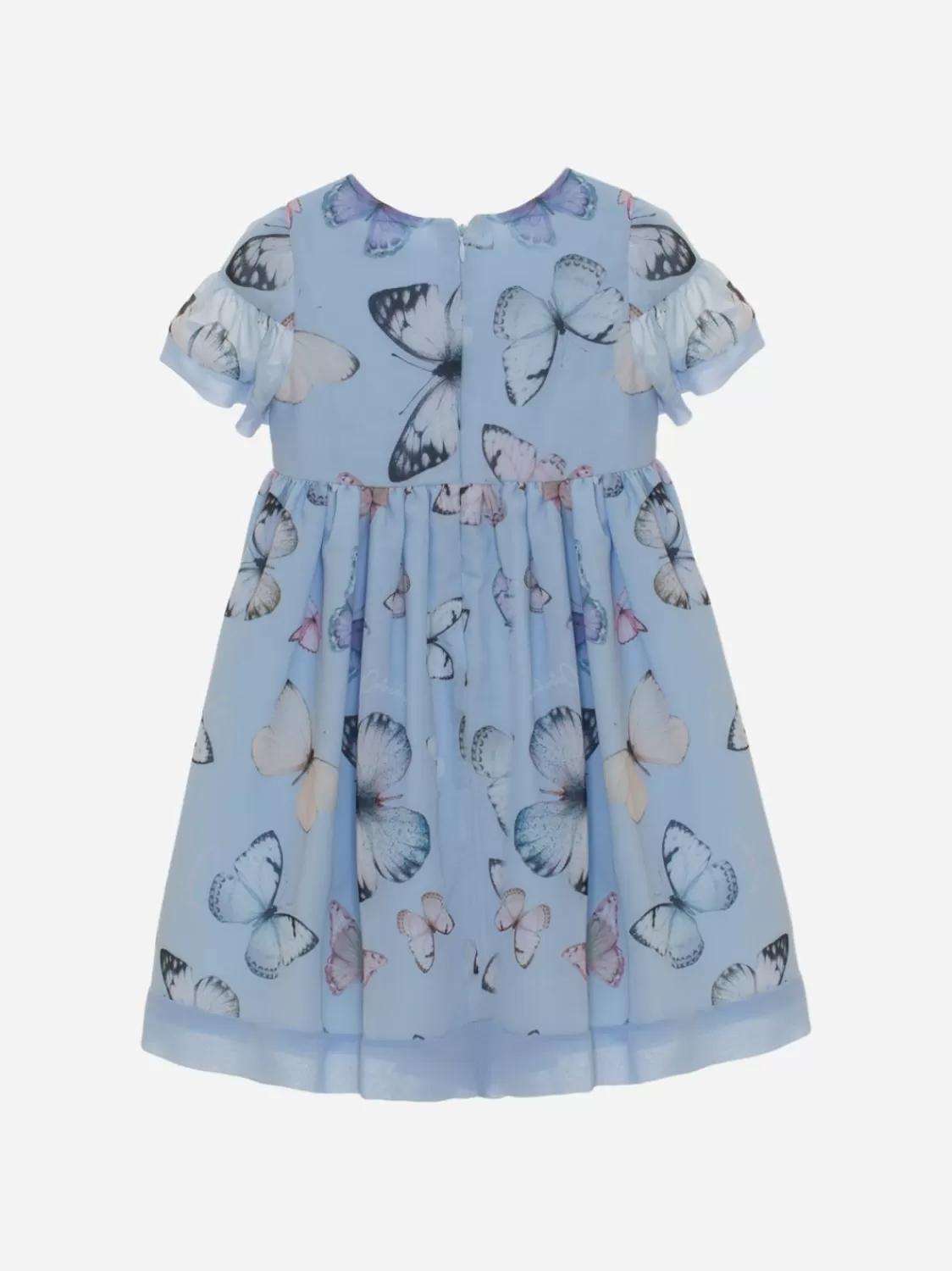 Meisje Patachou Blauwe Meisjesjurk Met Vlinderprint
