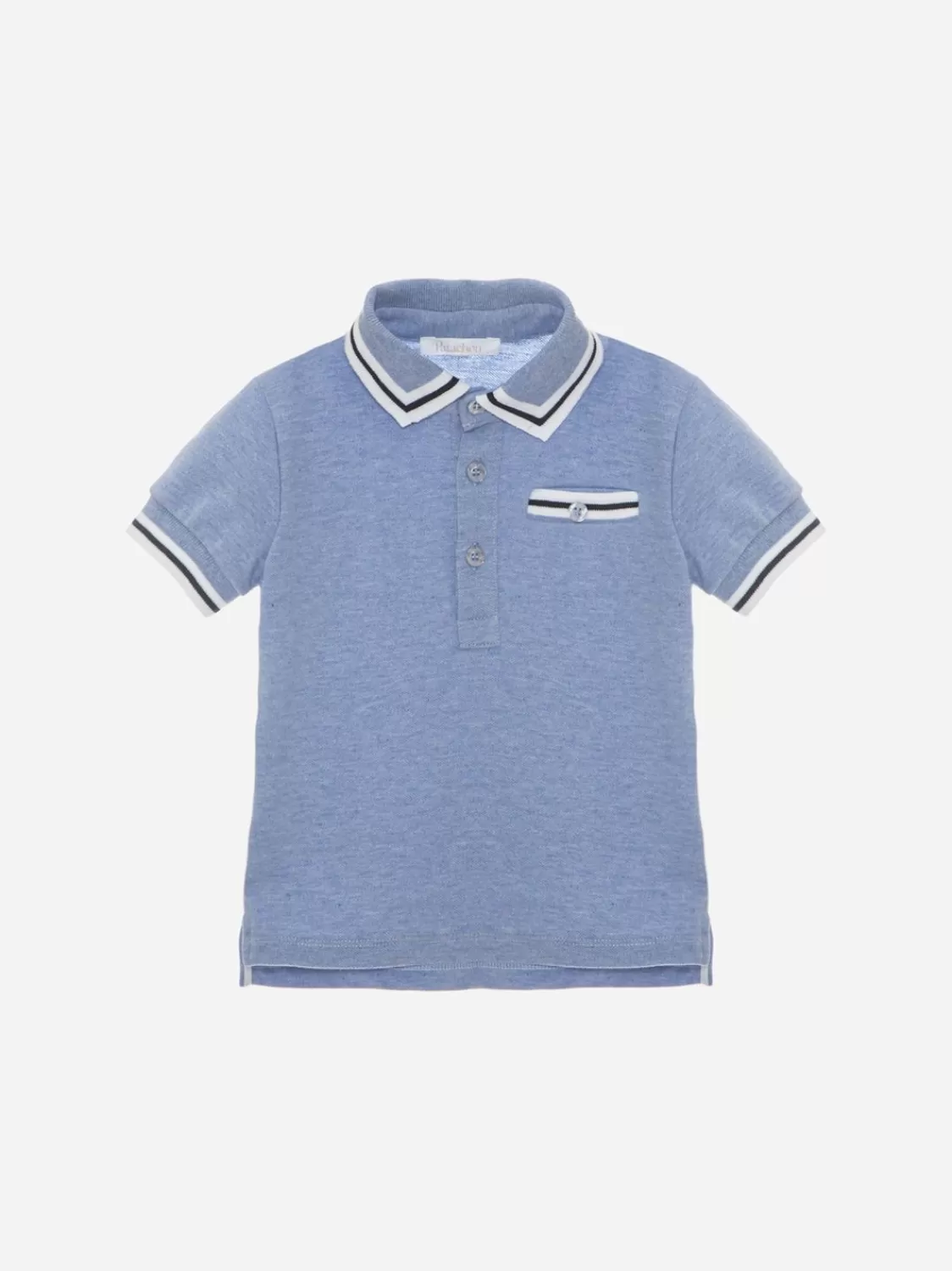 Baby Patachou Blauwe Polo Voor Jongens In Jersey