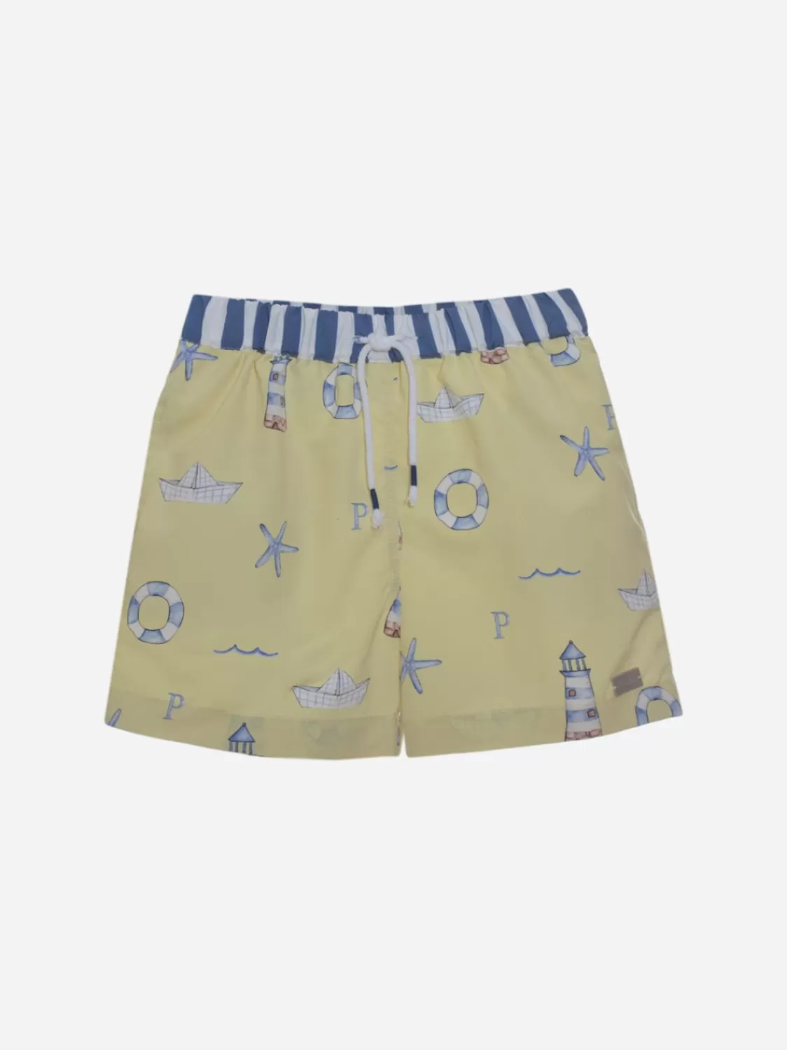Jongen Patachou Blauwe Zwemshort Met Matrozenprint