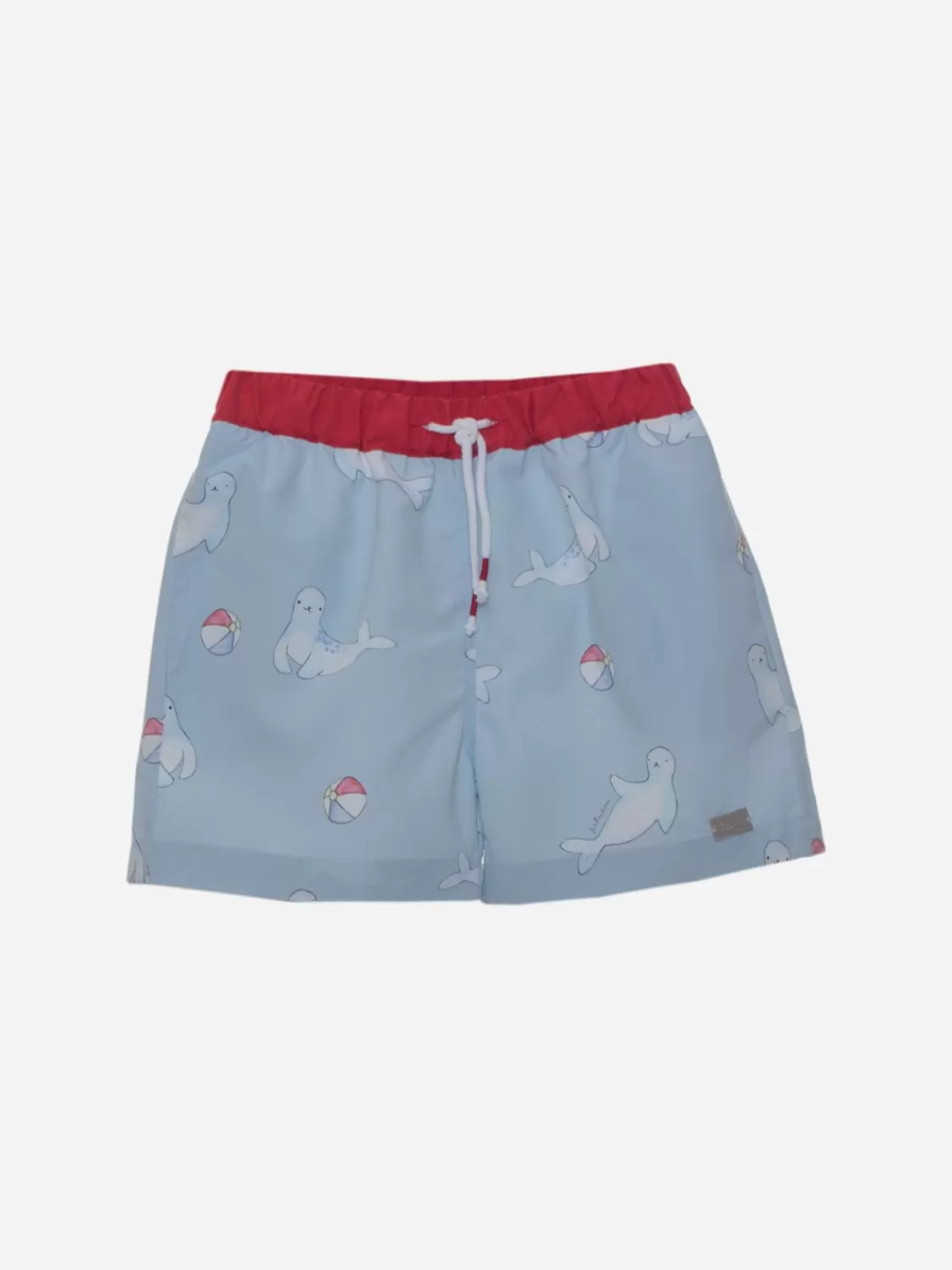 Baby Patachou Blauwe Zwemshort Voor Jongens Met Exclusieve Print