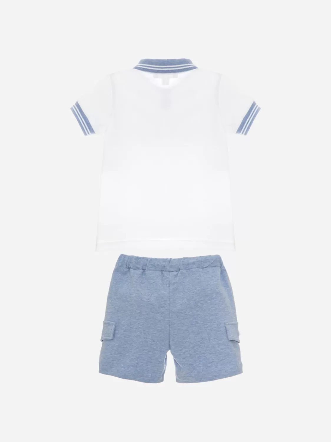 Baby Patachou Bleke Melange Blauwe Set