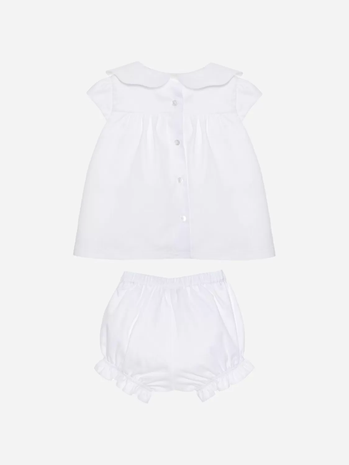 Baby Patachou Ecru Blouse En Short Voor Meisjes