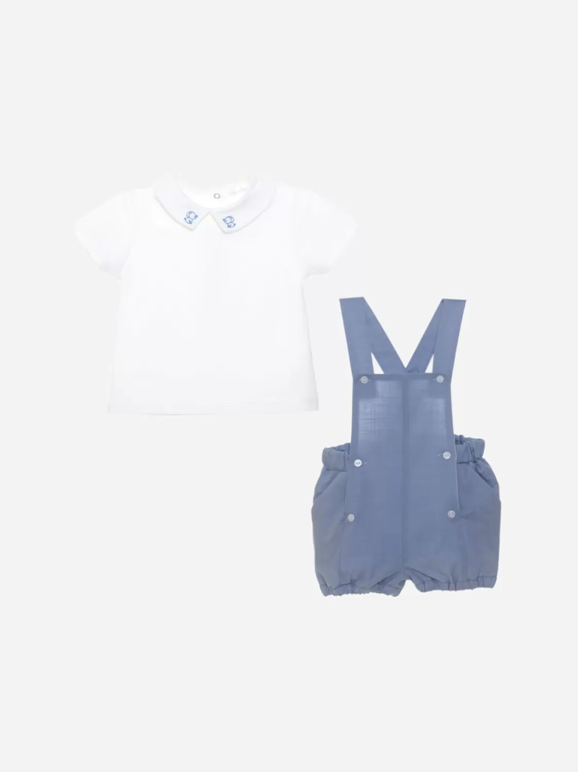Baby Patachou Ecru En Blozen Blauwe Set