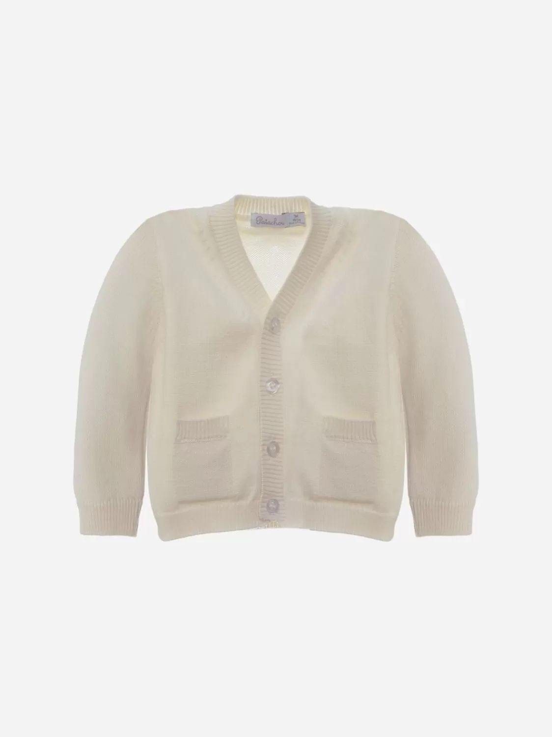 Baby Patachou Ecru Gebreid Vest Voor Jongens
