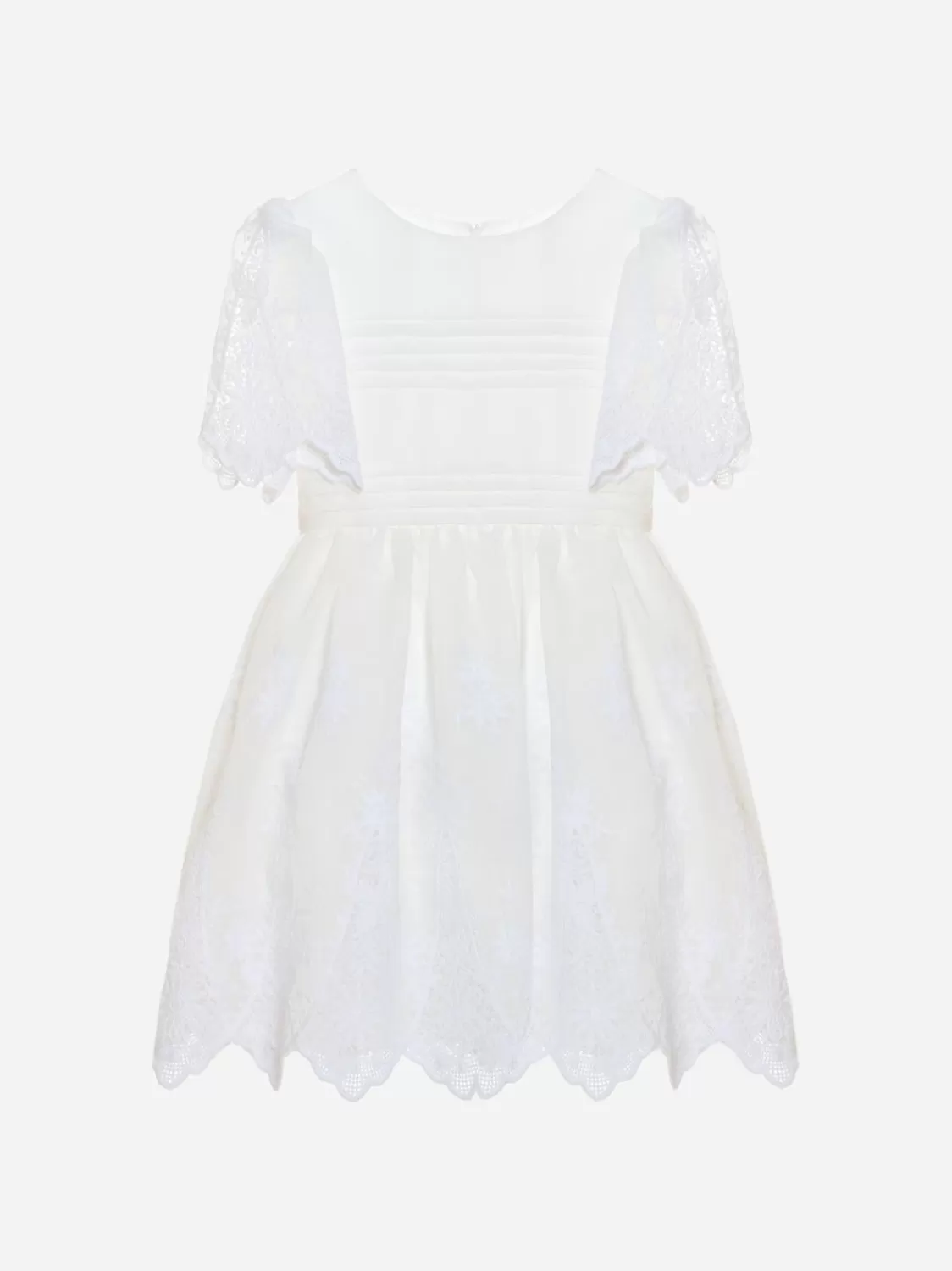 Meisje Patachou Ecru Jurk Van Tule En Chiffon