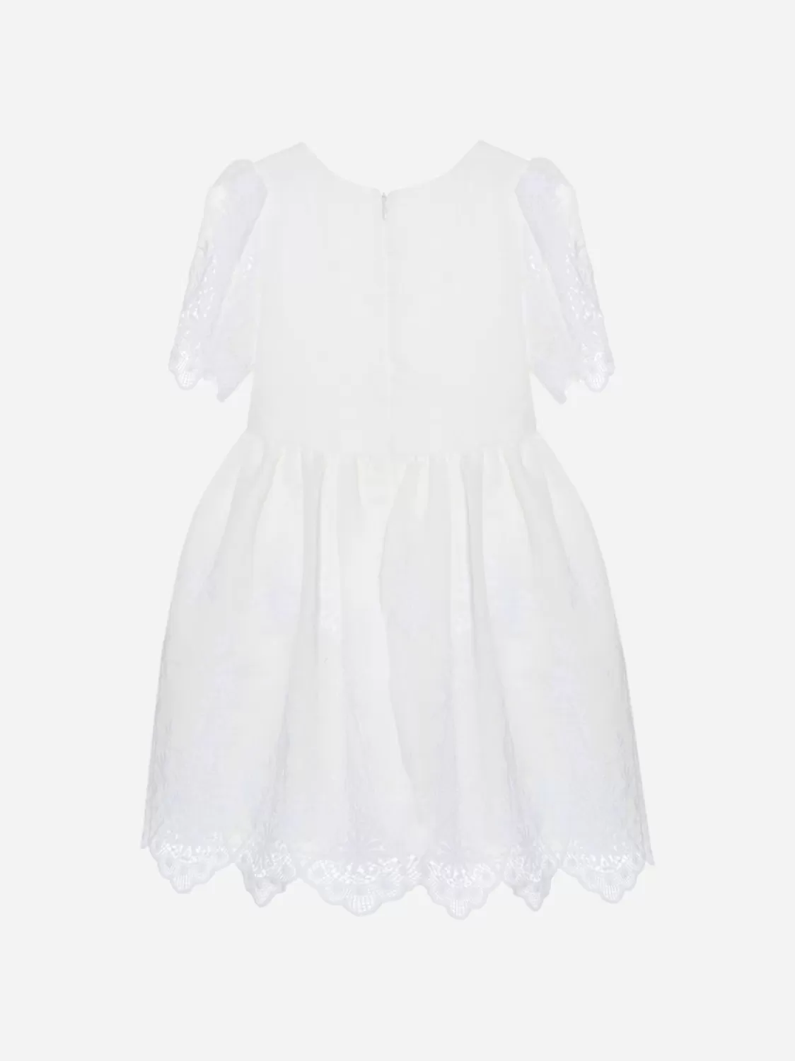 Meisje Patachou Ecru Jurk Van Tule En Chiffon