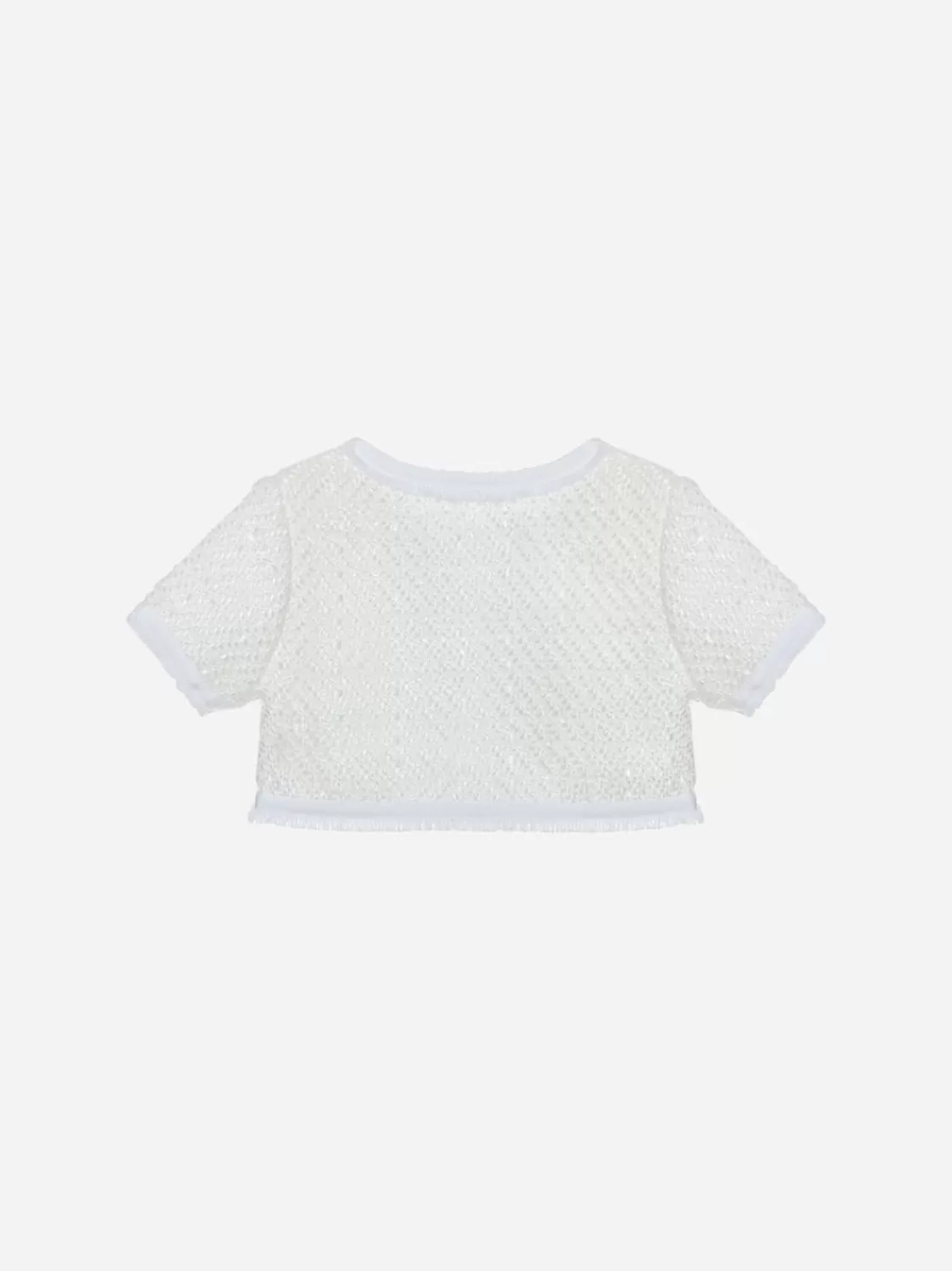 Meisje Patachou Ecru Tweed Jas