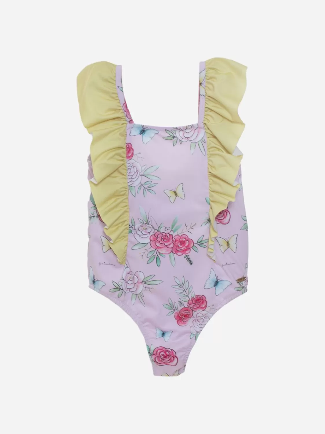 Baby Patachou Exclusief Badpak Met Roze Rozen En Vlinderprint
