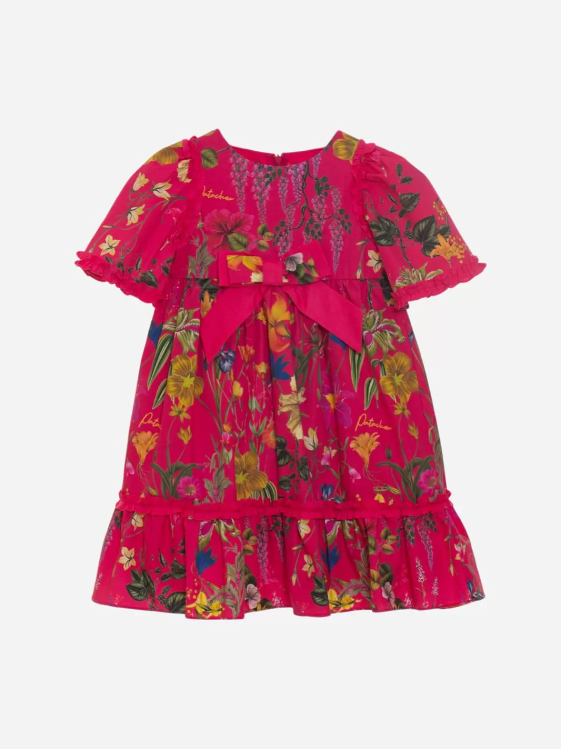 Meisje Patachou Exclusieve Botanische Fucshia Printjurk Voor Meisjes
