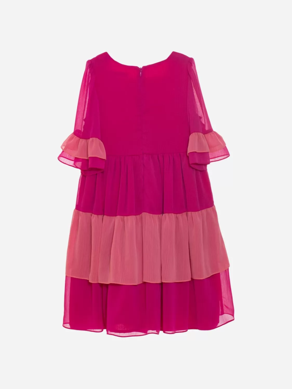 Meisje Patachou Fuchsia Rozenjurk Voor Meisjes Versierd Met Rozen