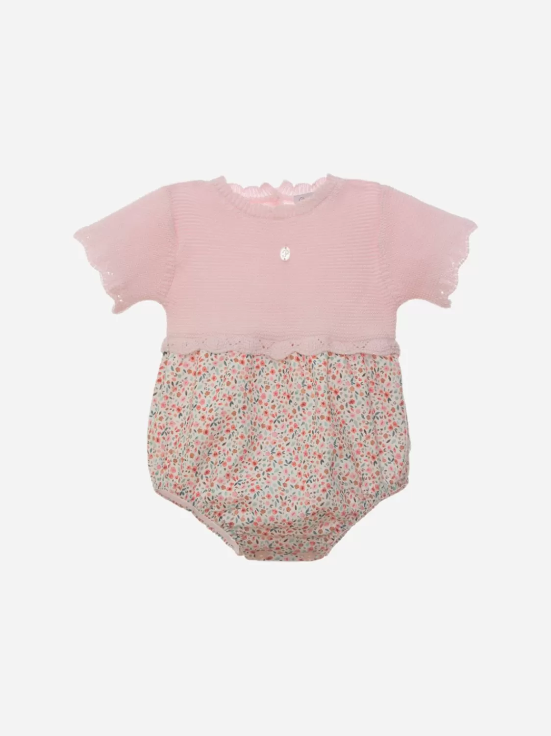 Baby Patachou Gebreide Romper Met Bloemenprintstof
