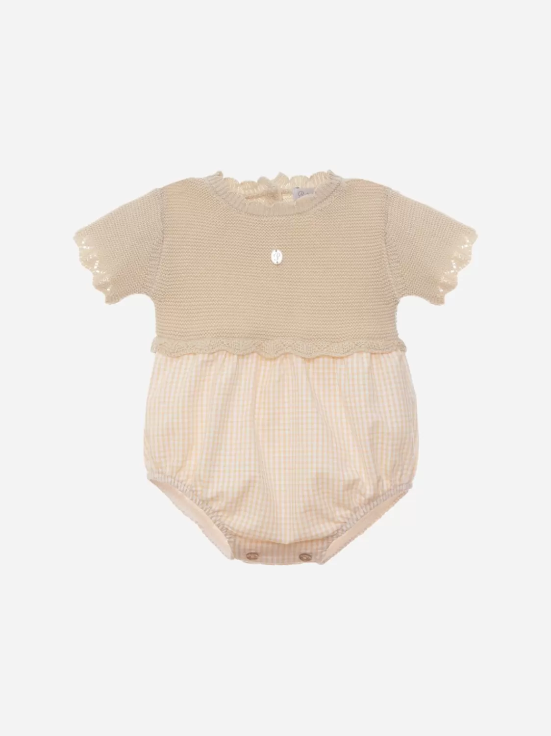 Baby Patachou Gebreide Romper Met Bloemenprintstof