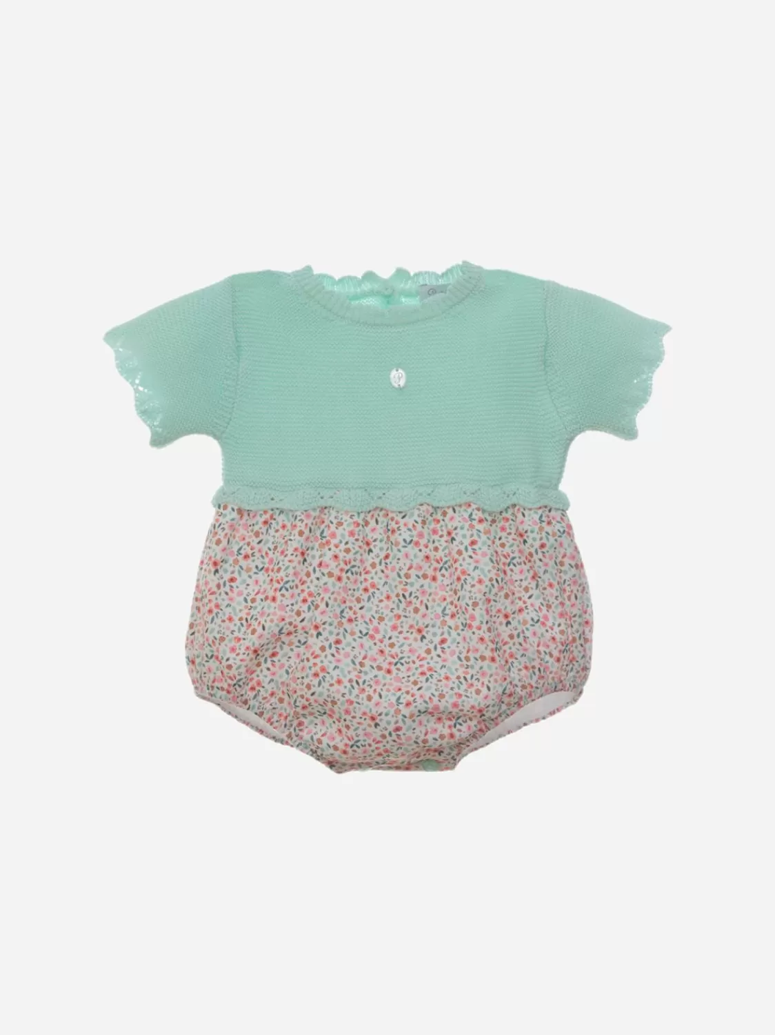 Baby Patachou Gebreide Romper Met Bloemenprintstof