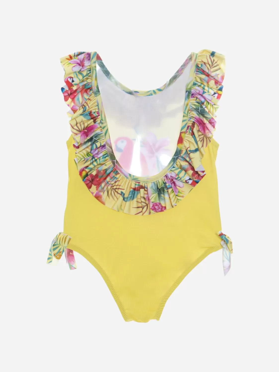 Baby Patachou Geel Badpak Met Tropische Print