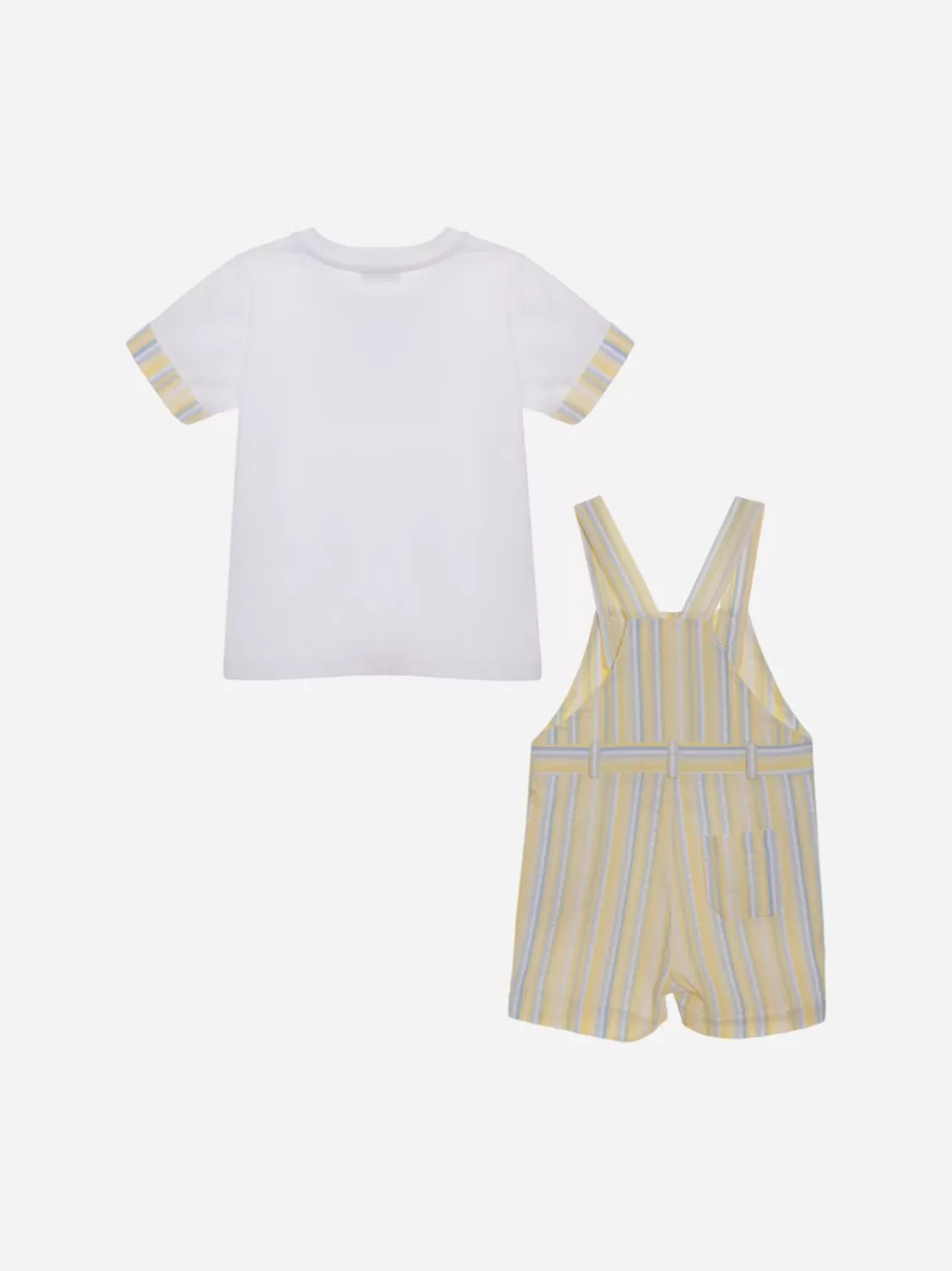 Jongen Patachou Geel Gestreepte Jumpsuitset