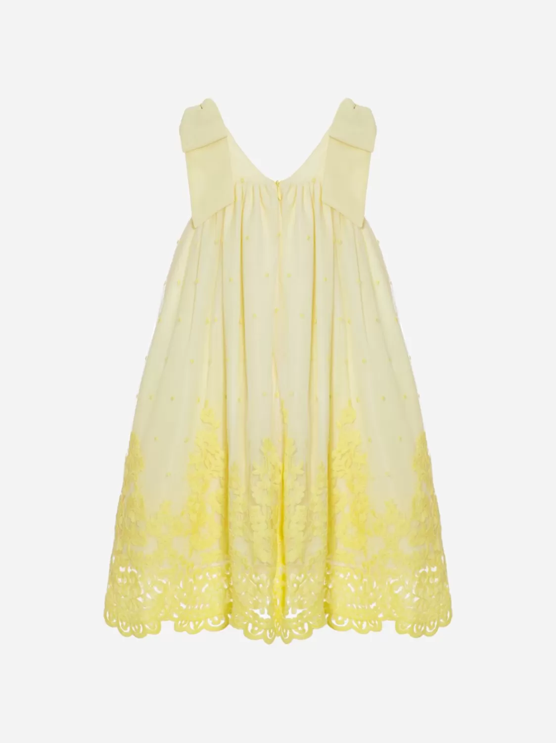 Meisje Patachou Gele Geborduurde Strapless Jurk