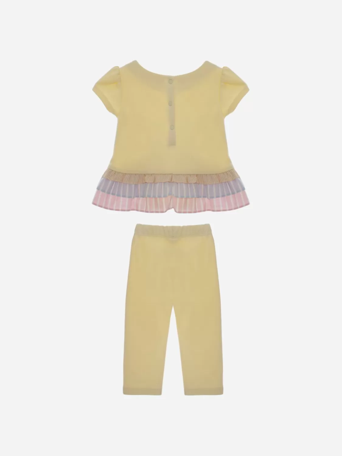 Baby Patachou Gele Set Met Gekleurde Details