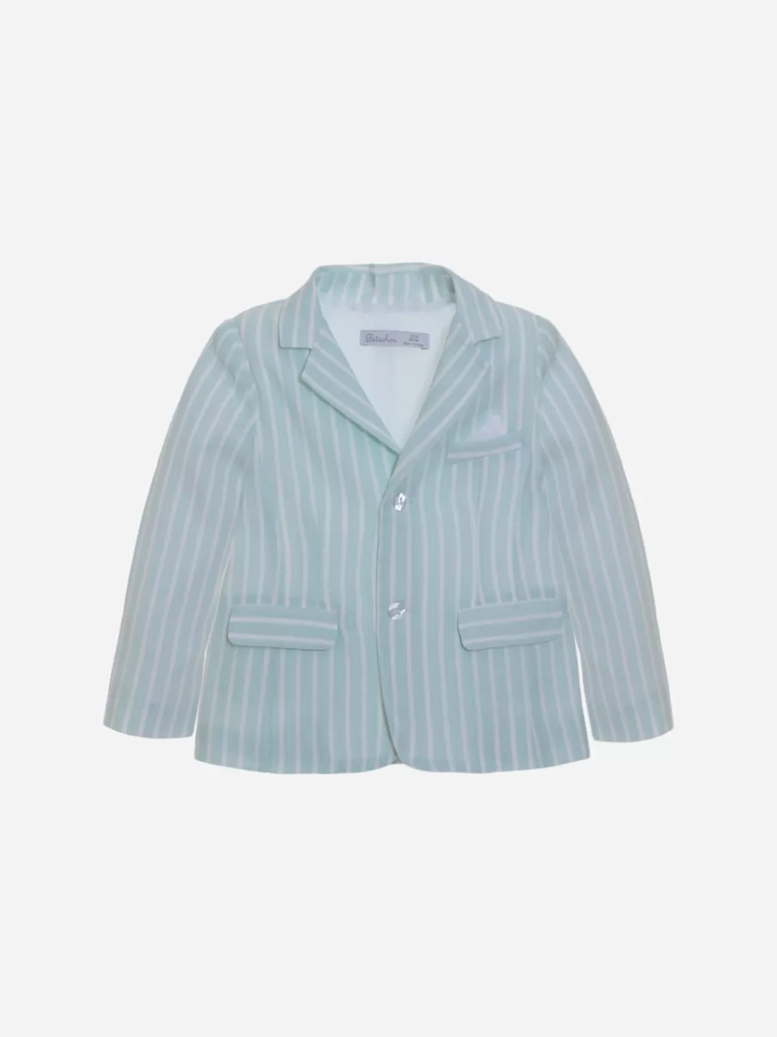 Baby Patachou Gestreepte Groene Waterlinnen Blazer